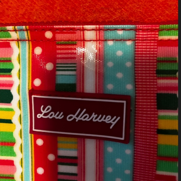 Lou Harvey vibrant multicolored travel cosmetics bag pouch NWT - Picture 2 of 7